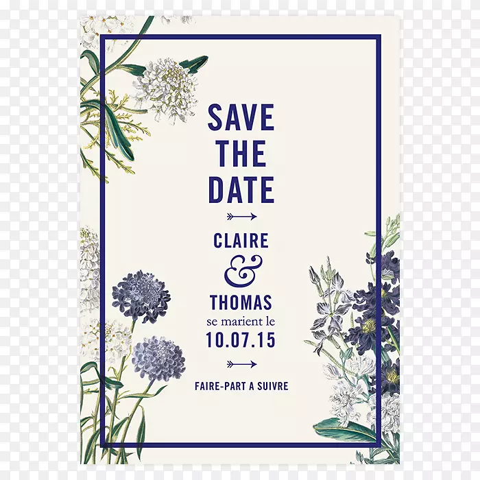 婚礼邀请函花卉设计植物园保存日期植物学-婚礼