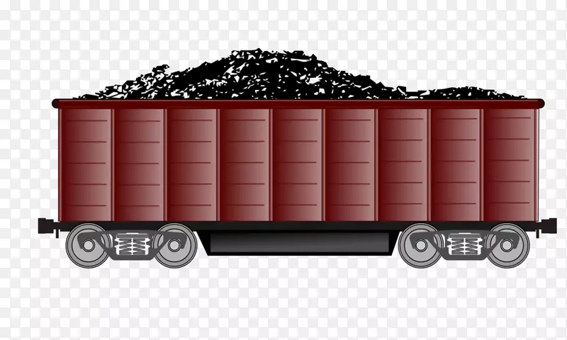 铁路运输列车客车剪贴画煤火车