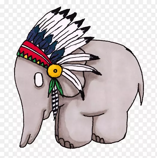 印度象非洲象卡通象头饰