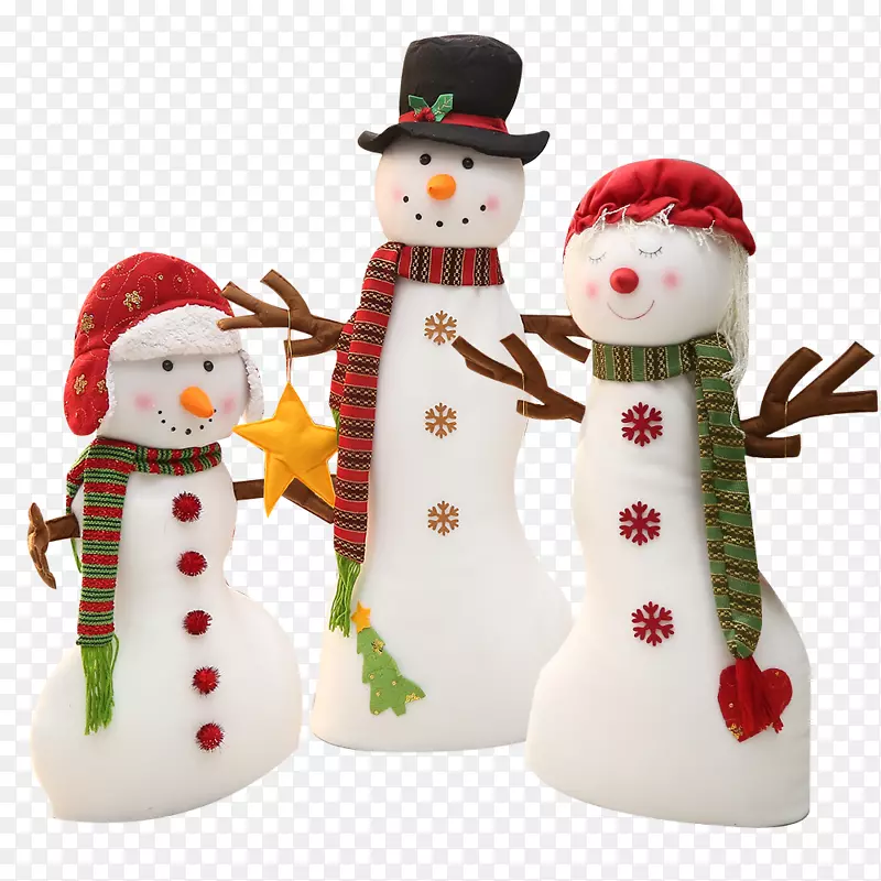 圣诞装饰品圣诞日袋雪人玩具结霜