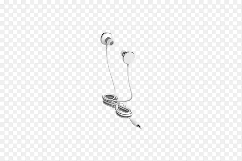 产品设计线银身首饰角耳机