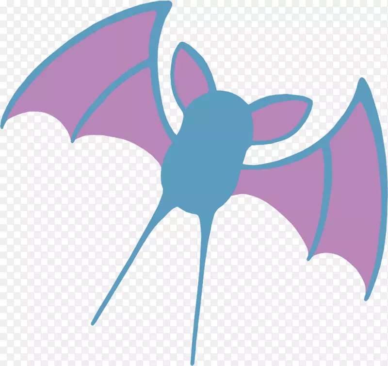神奇宝贝x和y Zubat Pokémon Go球棒飞行的蝙蝠画人
