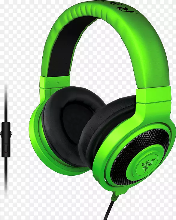 Razer kraken pro v2麦克风Razer kraken pro 2015 Razer kraken 7.1色度-游戏耳机绿色