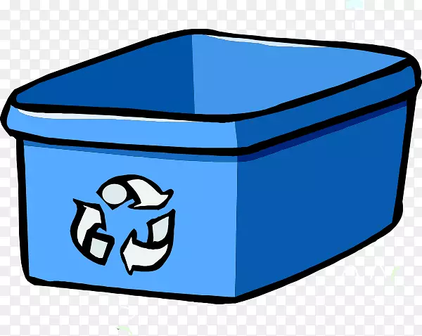 垃圾桶和废纸篮夹艺术回收本-蓝色对话框