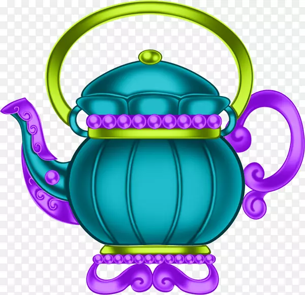 茶壶剪贴画图片开放图形扭曲爱丽丝梦游仙境茶会