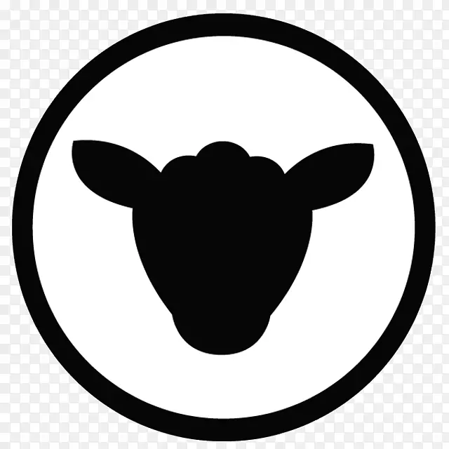 黑羊骑单车艺术标志-羊