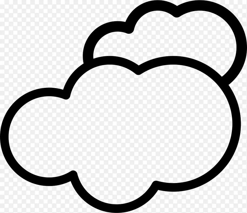 云计算机图标暴雨闪电云