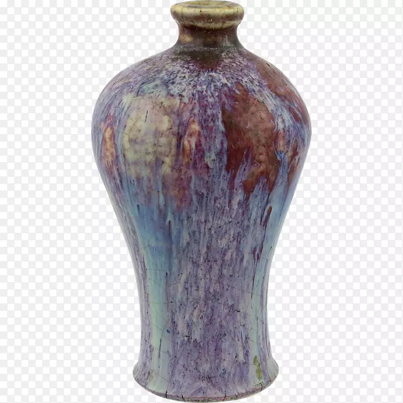 花瓶陶瓷陶器紫色花瓶