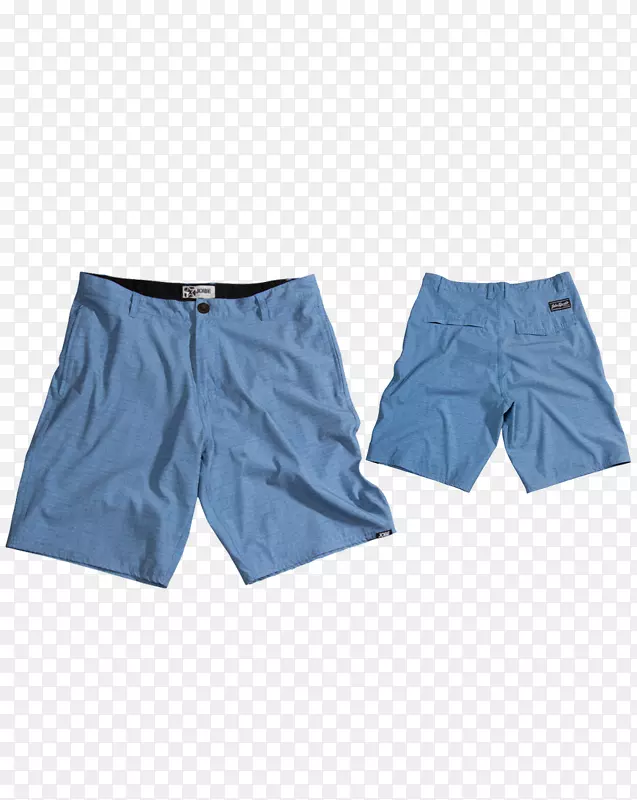 百慕大短裤，木板短裤，游泳裤，蓝色PVC船锚