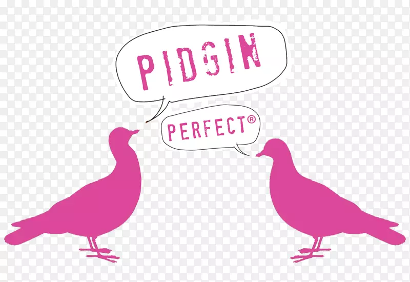 鸟嘴夹艺术插图水鸟-粉红色标志