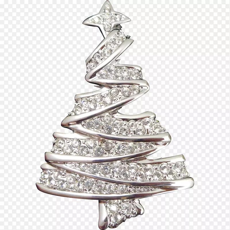 耳环圣诞树施华洛世奇型圣诞日-圣诞树