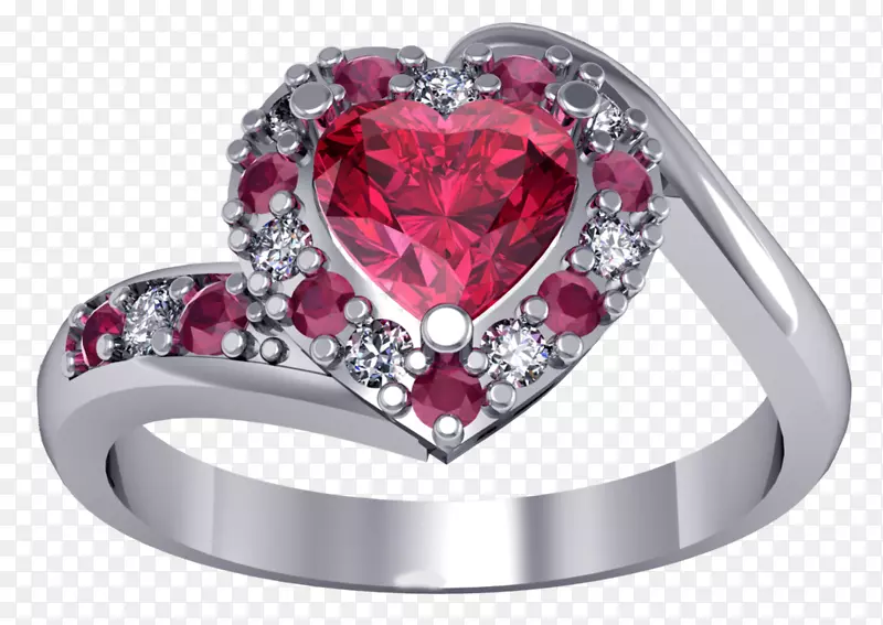 结婚戒指宝石珠宝银戒指