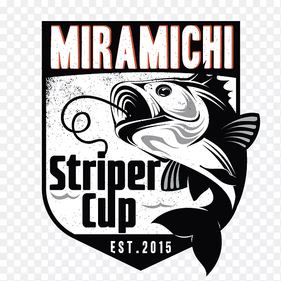 标志Miramichi品牌字形钓鱼的孩子