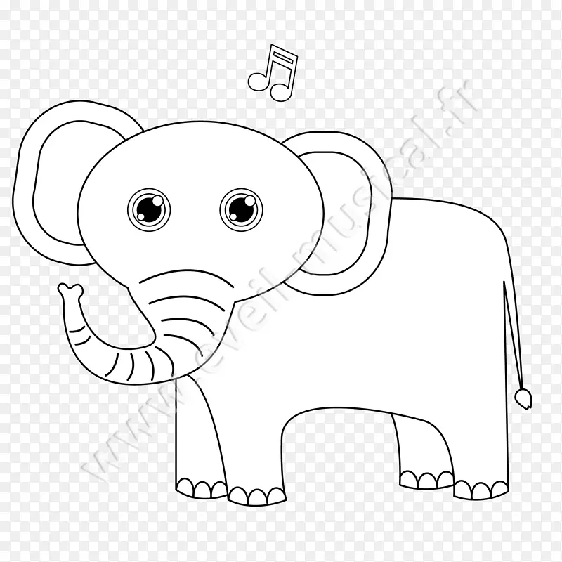 印度象非洲象剪贴画/m/02csf绘画-蛋糕小象轮廓