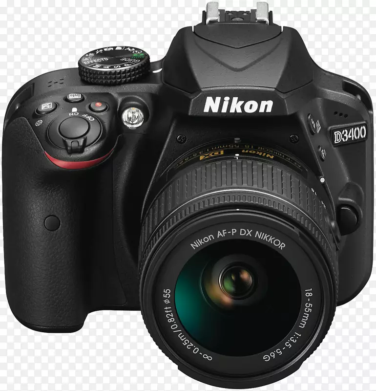 尼康d 3400数码单反佳能ef-s 18-55 mm镜头Nikon af-s dx变焦-nikkor 18-55 mm f/3.5-5.6g Nikon af-p dx nikor变焦18-55 mm f/3.5-5.6g vr-照相机