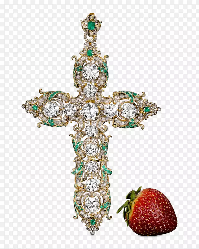 教皇十字梵蒂冈教皇宝石色十字吊坠
