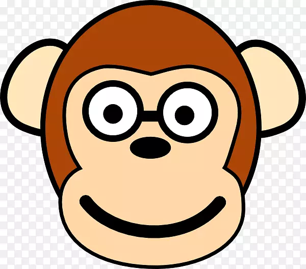 猿类剪贴画猴子灵长类图形.玻璃卡通