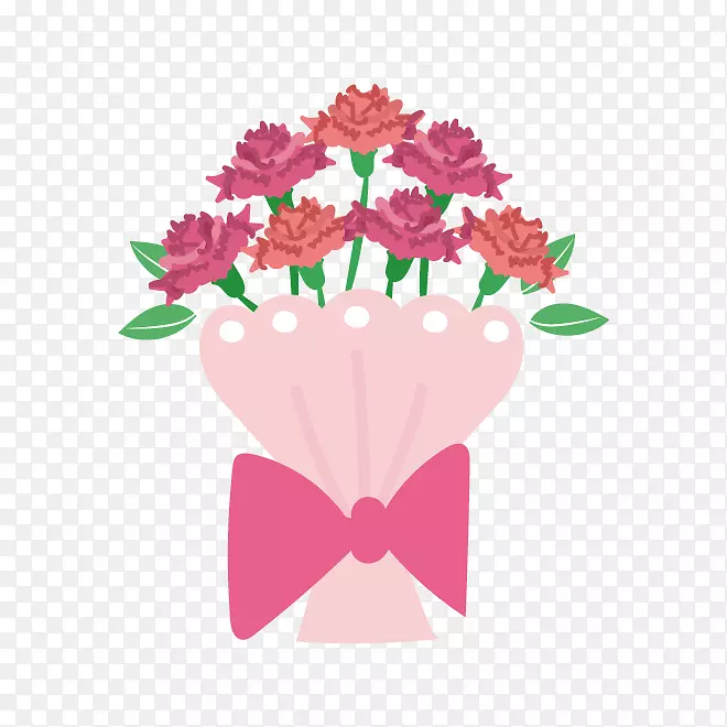 花卉设计贺卡母亲节插画母亲节礼物