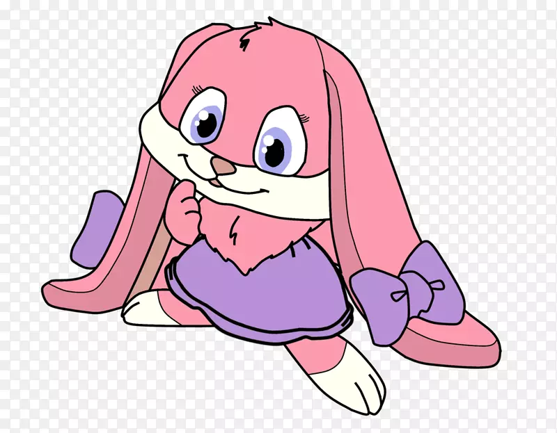巴斯特兔子勇敢的鸭子宝宝兔子卡通插图-宝宝兔子