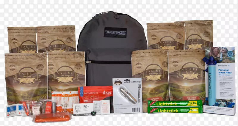 生存技能食品储存乳制品生存工具包.带食品储存的背包