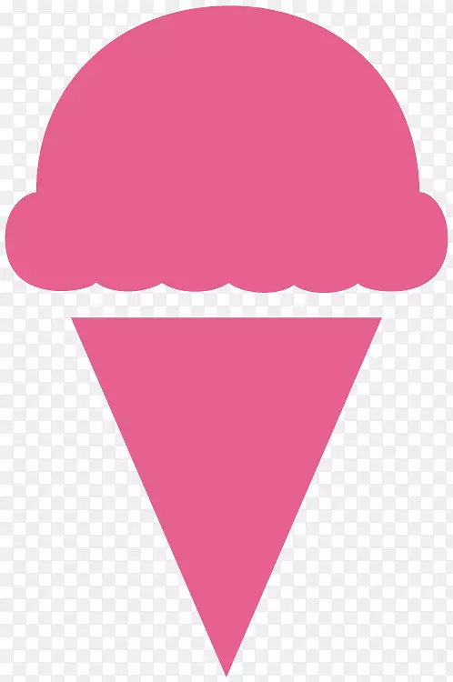 冰淇淋锥产品设计线粉红m角
