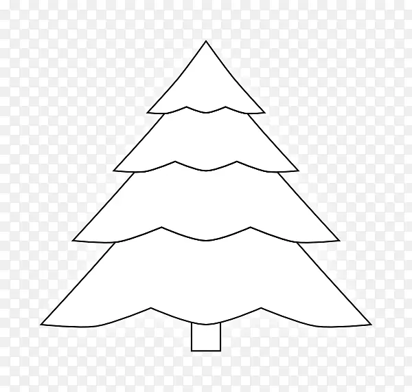 圣诞树云杉点状角常绿树枝轮廓