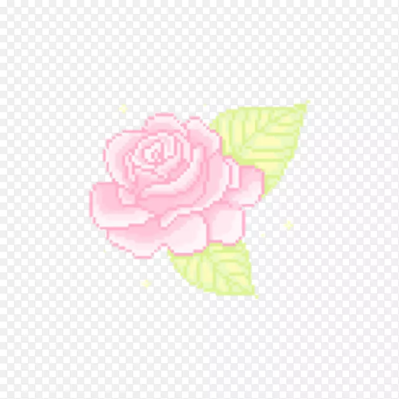 花园玫瑰像素艺术给花-花