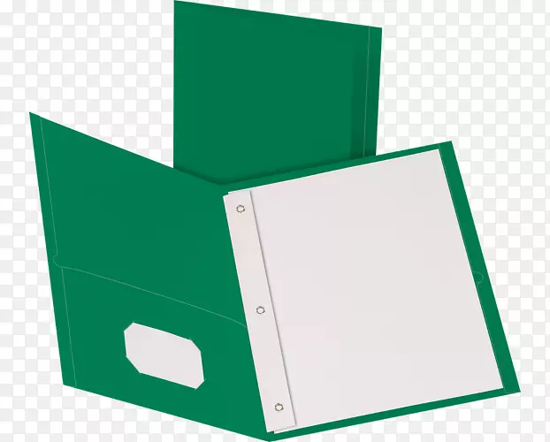 纸夹紧固件箱名片.绿色2袖珍文件夹