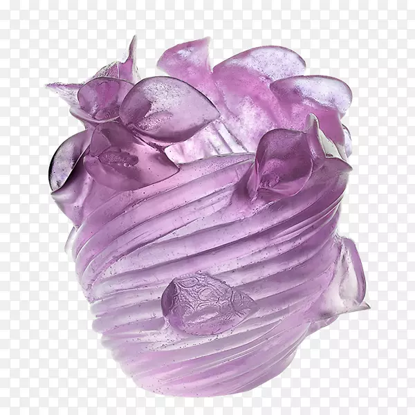 花瓶涂抹紫罗兰玻璃艺术-博特罗