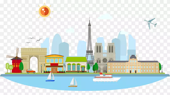 巴黎图形插图图片天际线-地铁现金和携带