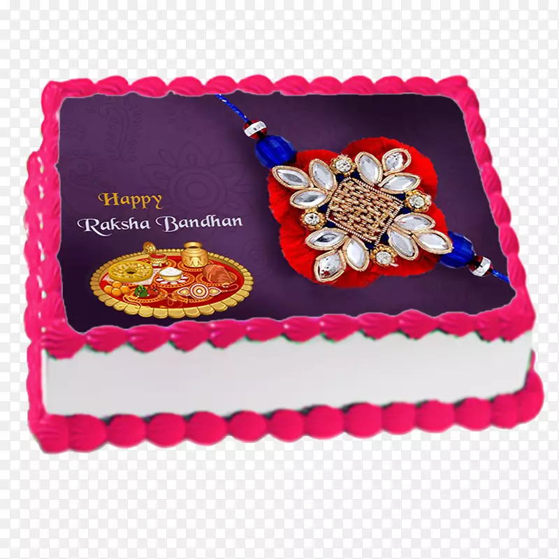 蛋糕装饰面包店纸杯蛋糕Raksha Bandhan-Rakhi兄弟姐妹