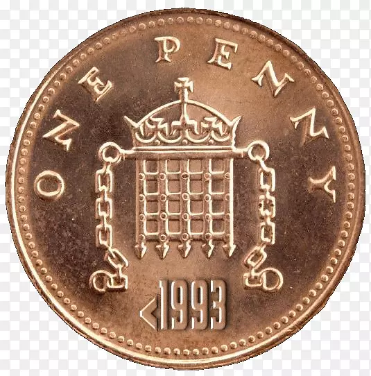 英镑玩具块的硬币-1便士(印度卢比)
