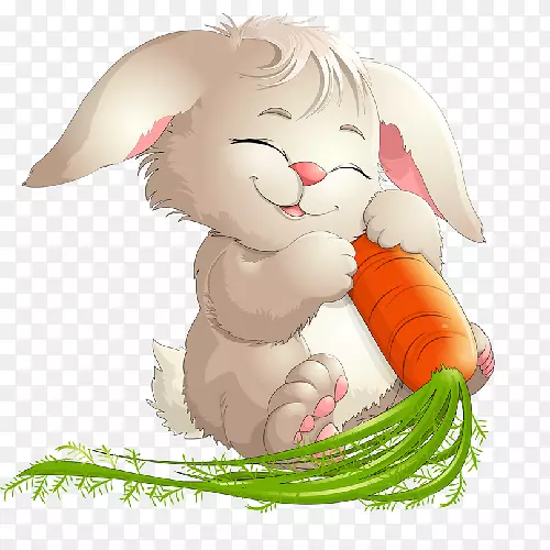 复活节兔子剪贴画兔子插图-兔子