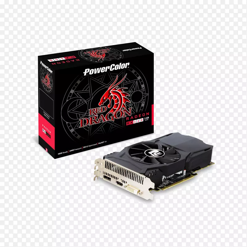 显卡和视频适配器大彩色和Radeon 500系列GDDR 5 SDRAM-证书盒