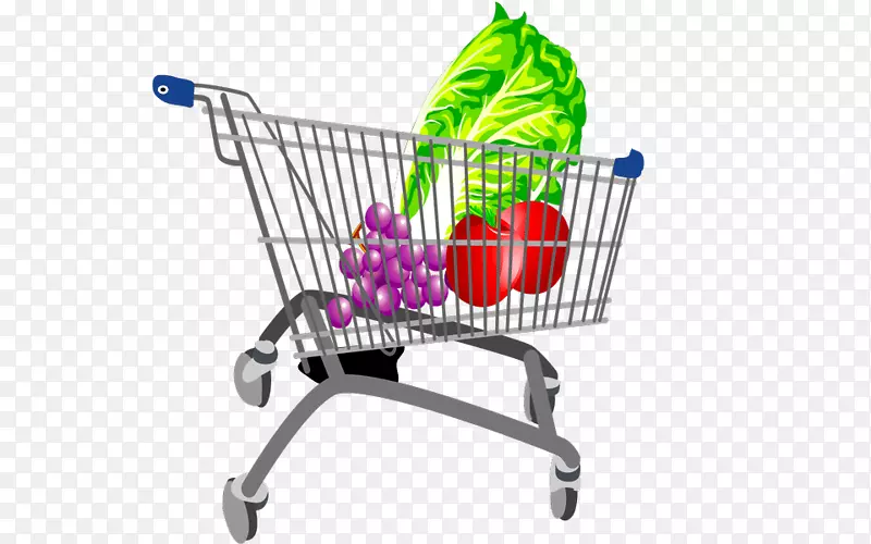 购物车超市购物中心剪贴画超市蔬菜