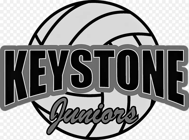 Keystone青年队标志排球字体黑色排球发球