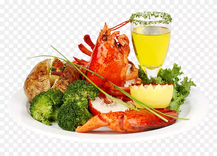 龙虾、热虾或啤酒小龙虾作为食物，多刺龙虾-龙虾