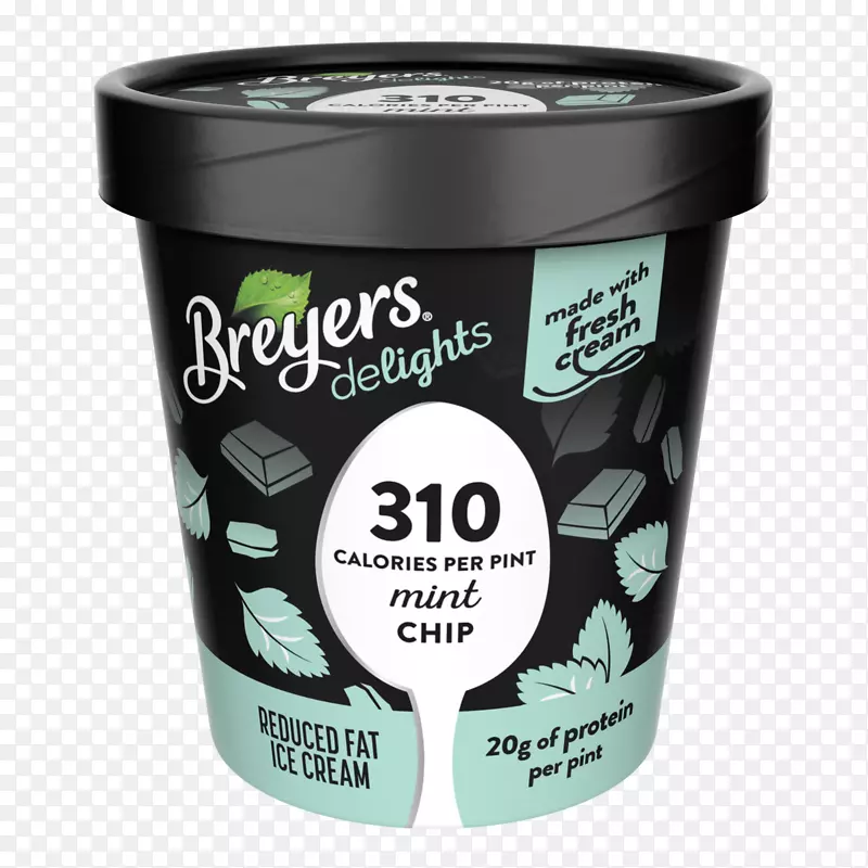 布雷耶斯冰淇淋薄荷巧克力薄荷布莱尔斯喜欢香草冰淇淋