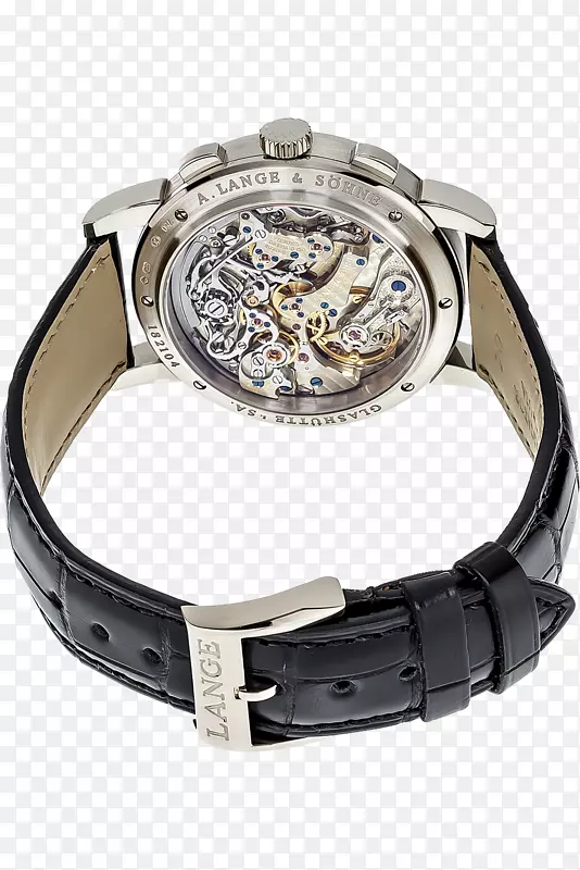 手表表带计时仪，自动赫尔3901 i可验证a。兰格&S hne 1815-关闭白色品牌手表