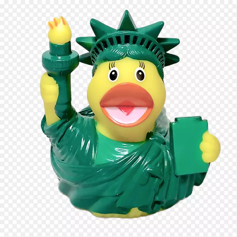 自由女神像橡胶鸭雕像-纽约喷气式标识模板