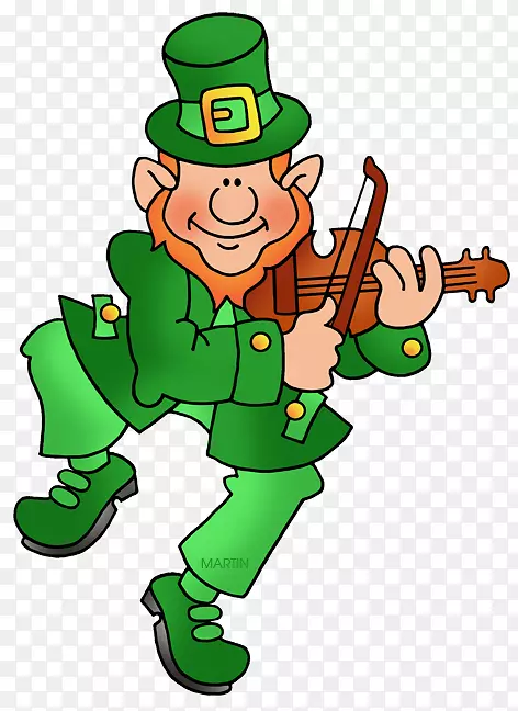 爱尔兰圣帕特里克节爱尔兰人-小提琴夹艺术