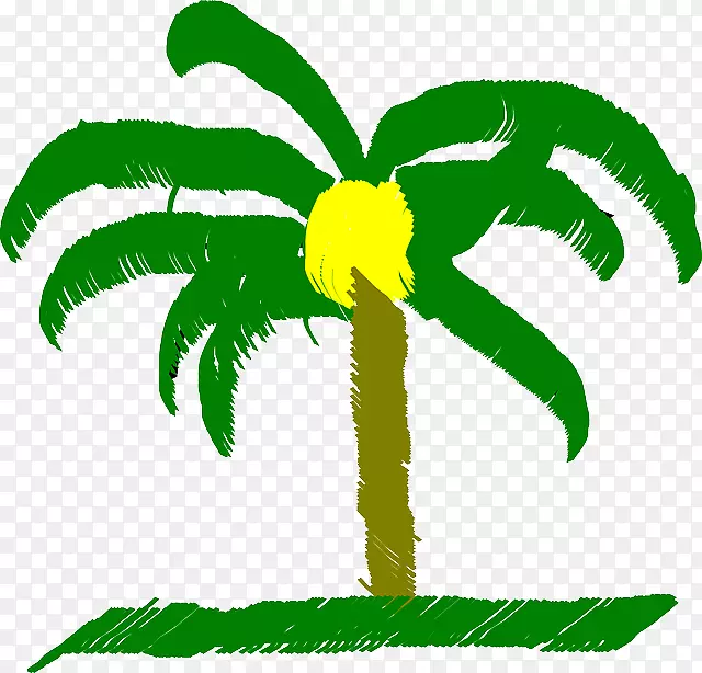 剪贴画棕榈树图形开放部分图片沙滩球可打印交叉粘贴