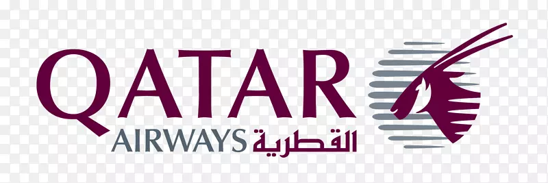 标识卡塔尔航空公司飞行飞机-飞机