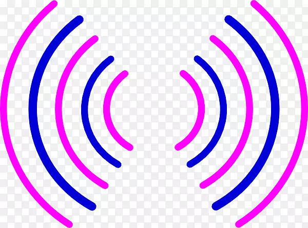 剪贴画无线电波开放部分射频.粉红色波