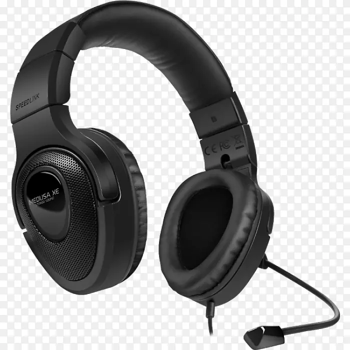 Speedlink Medusa Xe立体游戏耳机，黑色耳机麦克风-2016年最佳游戏耳机