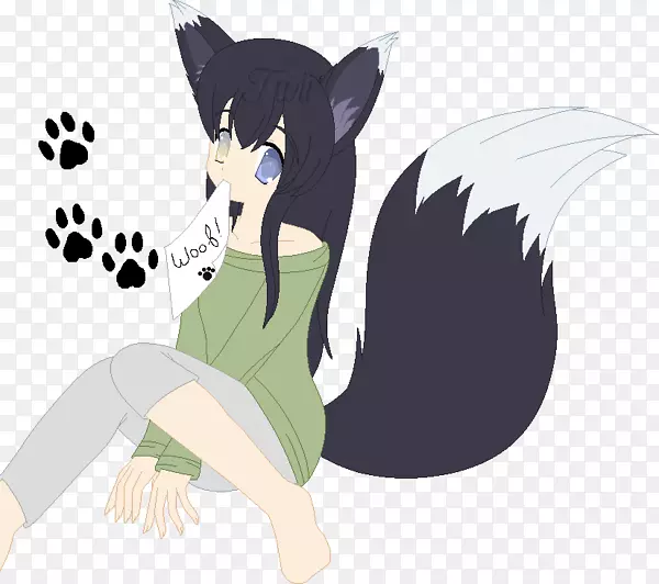 猫夹艺术犬科插图狗-猫