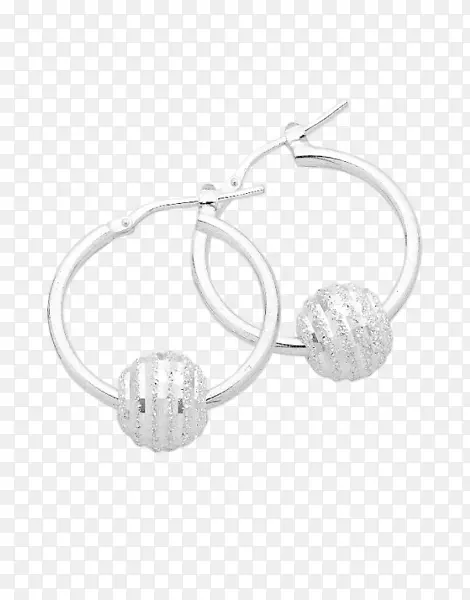 耳环体珠宝手镯银箍耳环