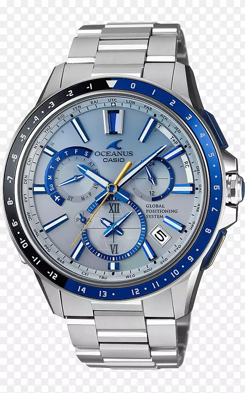 卡西欧大洋洲手表蓝色时钟-大洋洲卡西欧