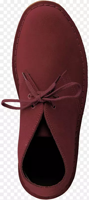 绒面产品设计红褐色鞋-脚踝靴，女用克拉克鞋