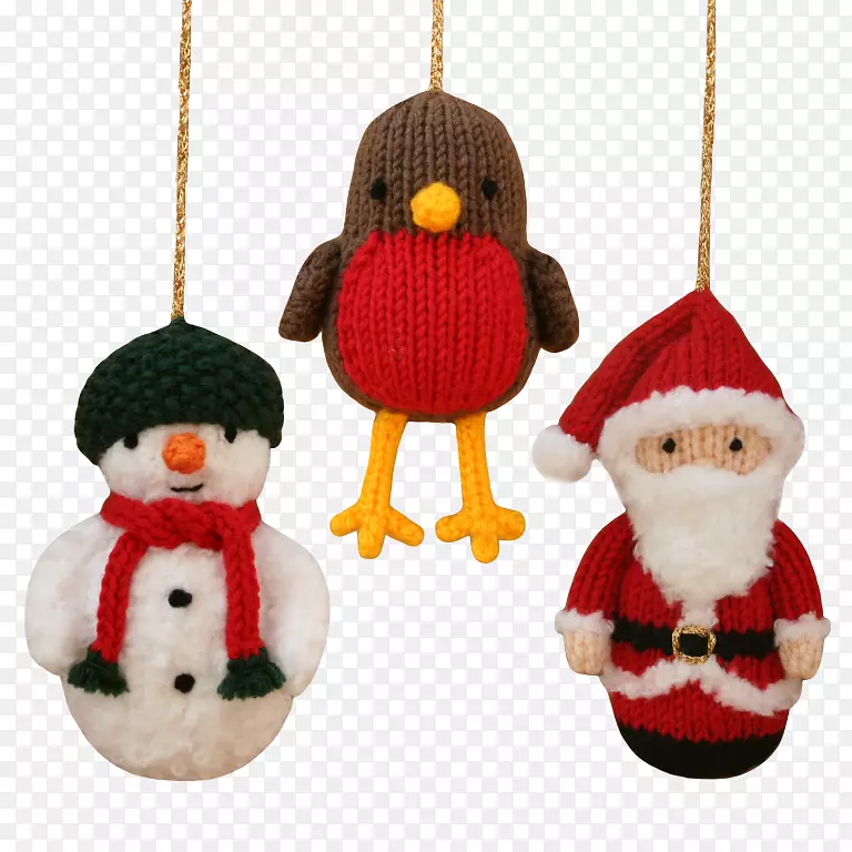 圣诞老人圣诞装饰品编织圣诞装饰品圣诞日手工雪人帽饰品